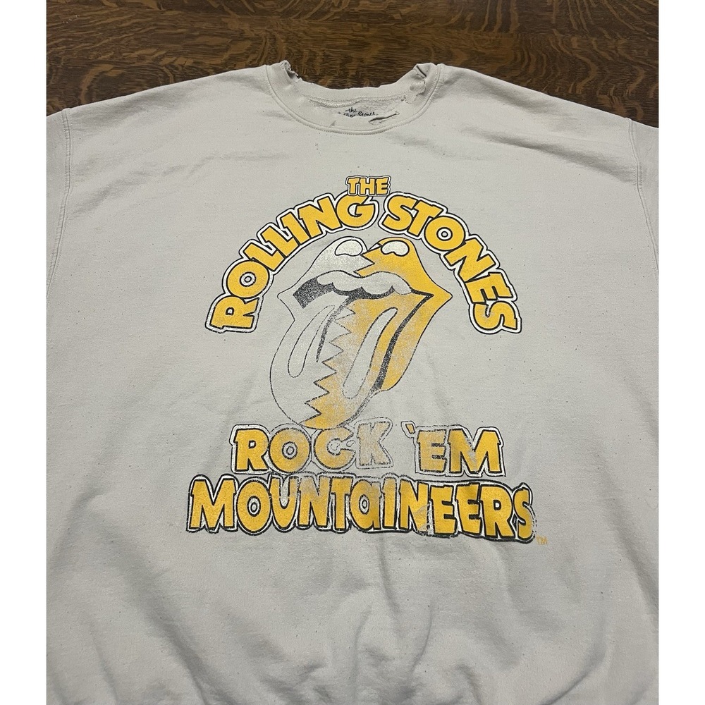 Rolling Stones Tongue Sweatshirt Womens L Rock Em Mountaineers Y2K Livy Lu